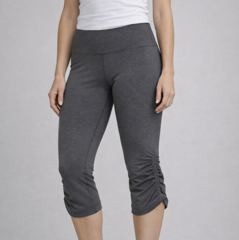 Lululemon In The Flow Leggings Womens Size  6 Heathered Gray Athletic Leisure